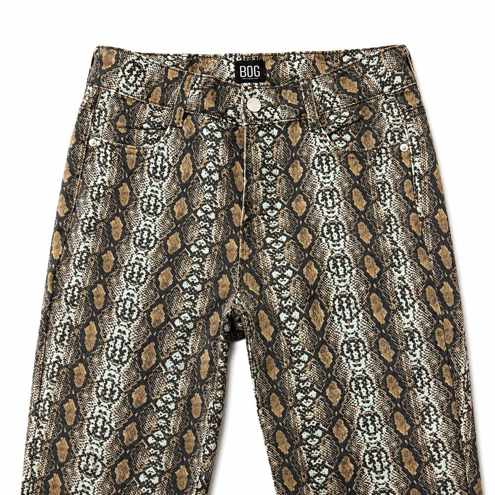 BDG Urban Outfitters Snake Print Flare Pants Size 27 Y2K Boho Festival - Picture 3 of 7